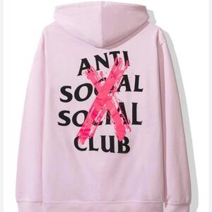 Cancelled pink anti social social club hoodie